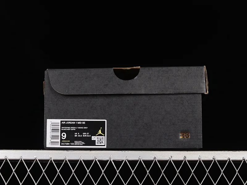 All categories Air Jordan Jordan series basketball shoes Air Jordan 1 Mid Air Jordan 1 Mid AJ1 Joe 1 white gray green mid-top basketball shoes DC7294-103